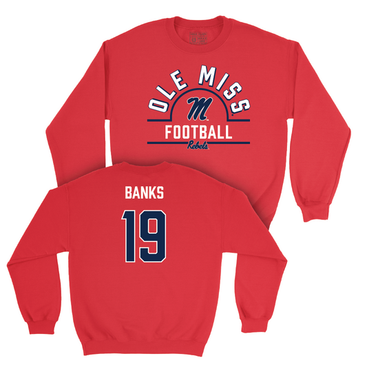 Ole Miss Football Red Arch Crew  - Travaris Banks