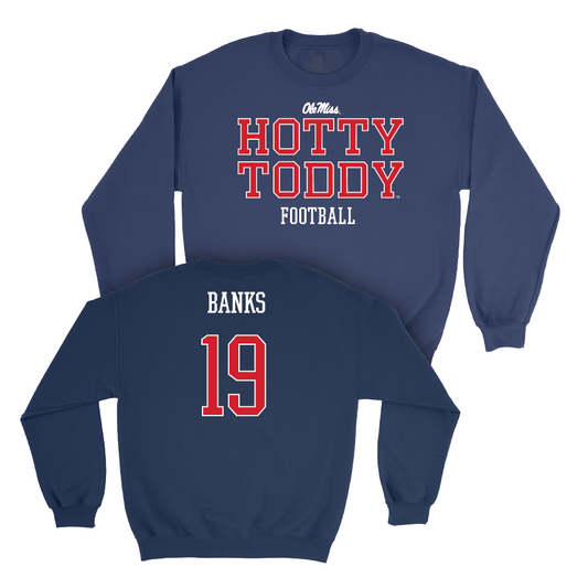 Ole Miss Football Navy Hotty Toddy Crew  - Travaris Banks