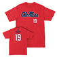 Ole Miss Football Red Wordmark Tee  - Travaris Banks