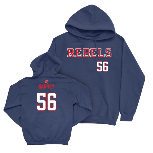 Ole Miss Football Navy Rebels Hoodie  - Christopher Barney