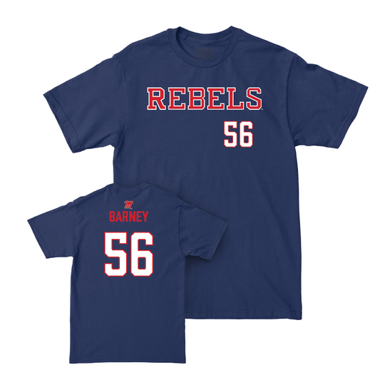 Ole Miss Football Navy Rebels Tee  - Christopher Barney