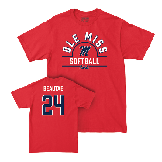 Ole Miss Softball Red Arch Tee   - Lair Beautae