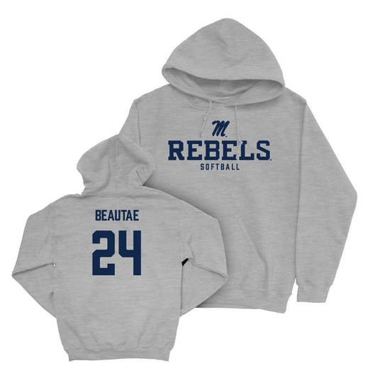 Ole Miss Softball Sport Grey Classic Hoodie   - Lair Beautae