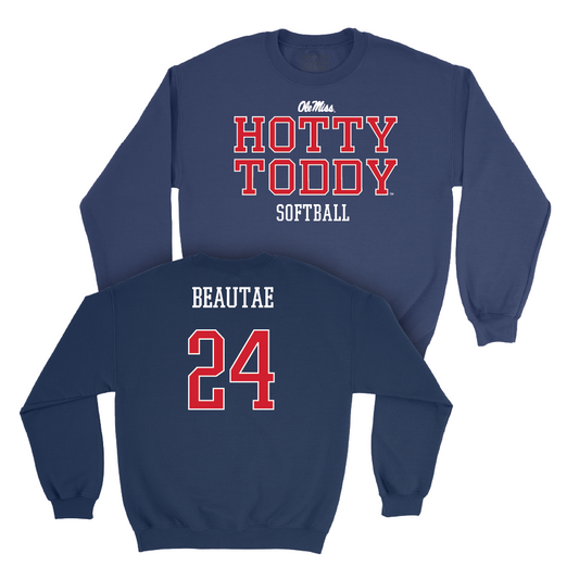 Ole Miss Softball Navy Hotty Toddy Crew   - Lair Beautae