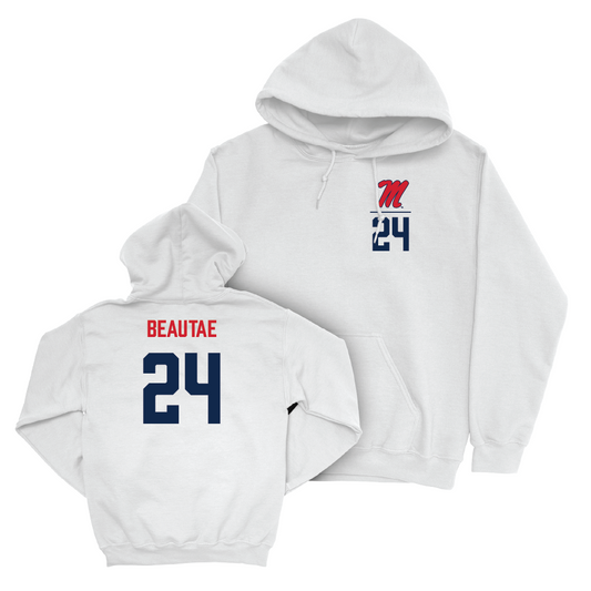 Ole Miss Softball White Logo Hoodie   - Lair Beautae