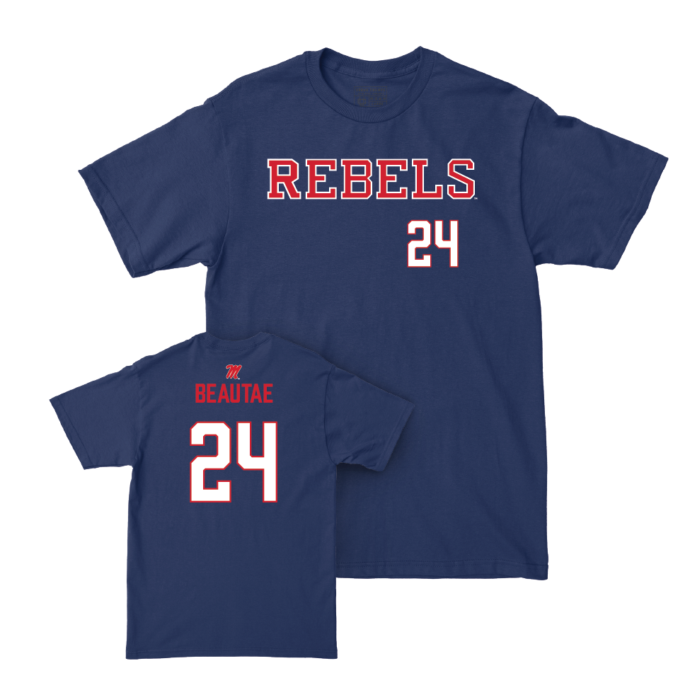 Ole Miss Softball Navy Rebels Tee   - Lair Beautae