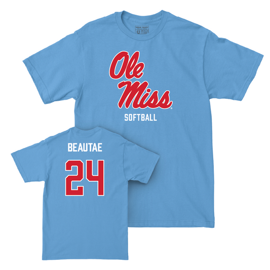 Ole Miss Softball Powder Blue Sideline Tee   - Lair Beautae