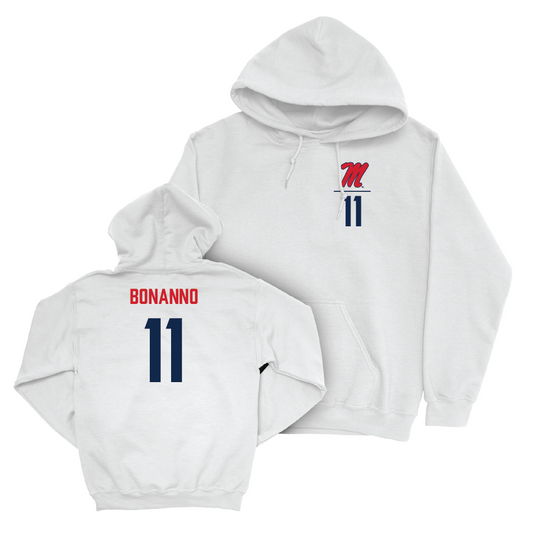 Ole Miss Women's Volleyball White Logo Hoodie   - Bella Bonanno