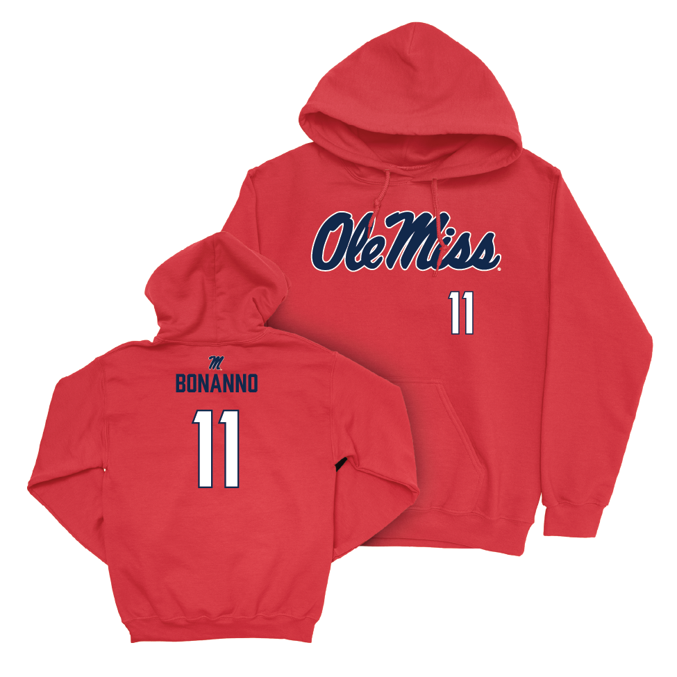Ole Miss Women's Volleyball Red Wordmark Hoodie   - Bella Bonanno