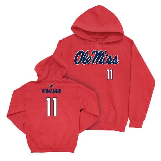 Ole Miss Women's Volleyball Red Wordmark Hoodie   - Bella Bonanno