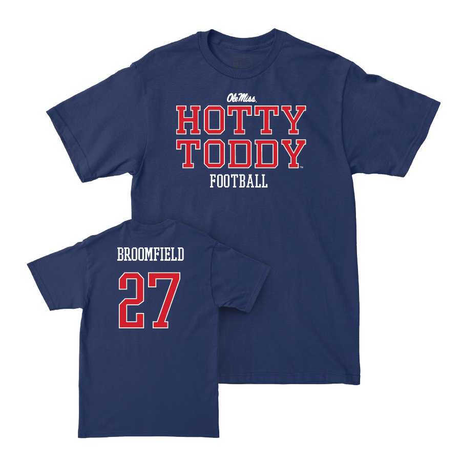 Ole Miss Football Navy Hotty Toddy Tee  - Pat Broomfield