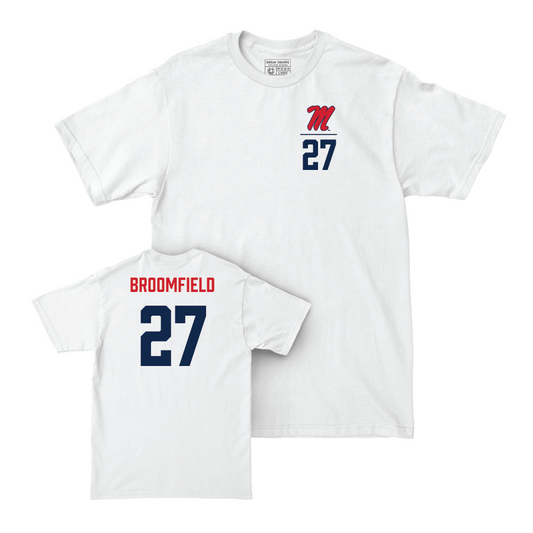 Ole Miss Football White Logo Comfort Colors Tee  - Pat Broomfield