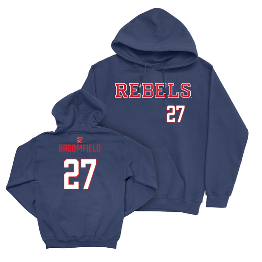 Ole Miss Football Navy Rebels Hoodie  - Pat Broomfield