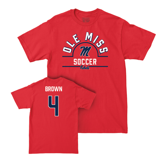 Ole Miss Women's Soccer Red Arch Tee  - Avery Brown