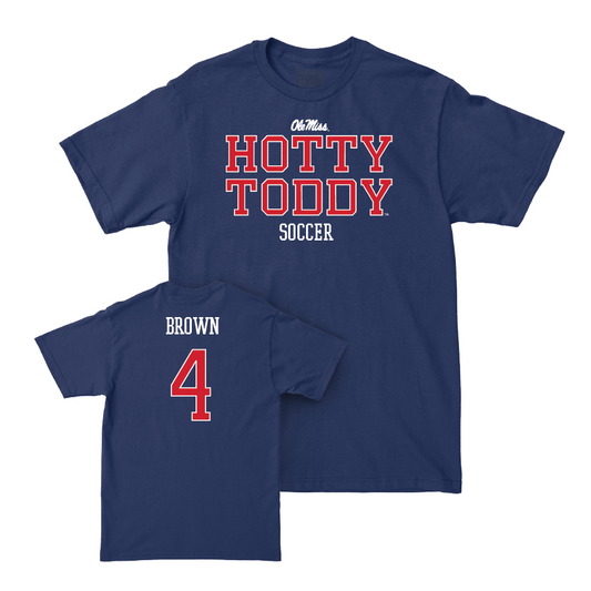 Ole Miss Women's Soccer Navy Hotty Toddy Tee  - Avery Brown