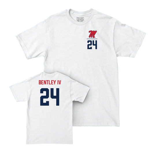 Ole Miss Football White Logo Comfort Colors Tee  - Ulysses Bentley IV