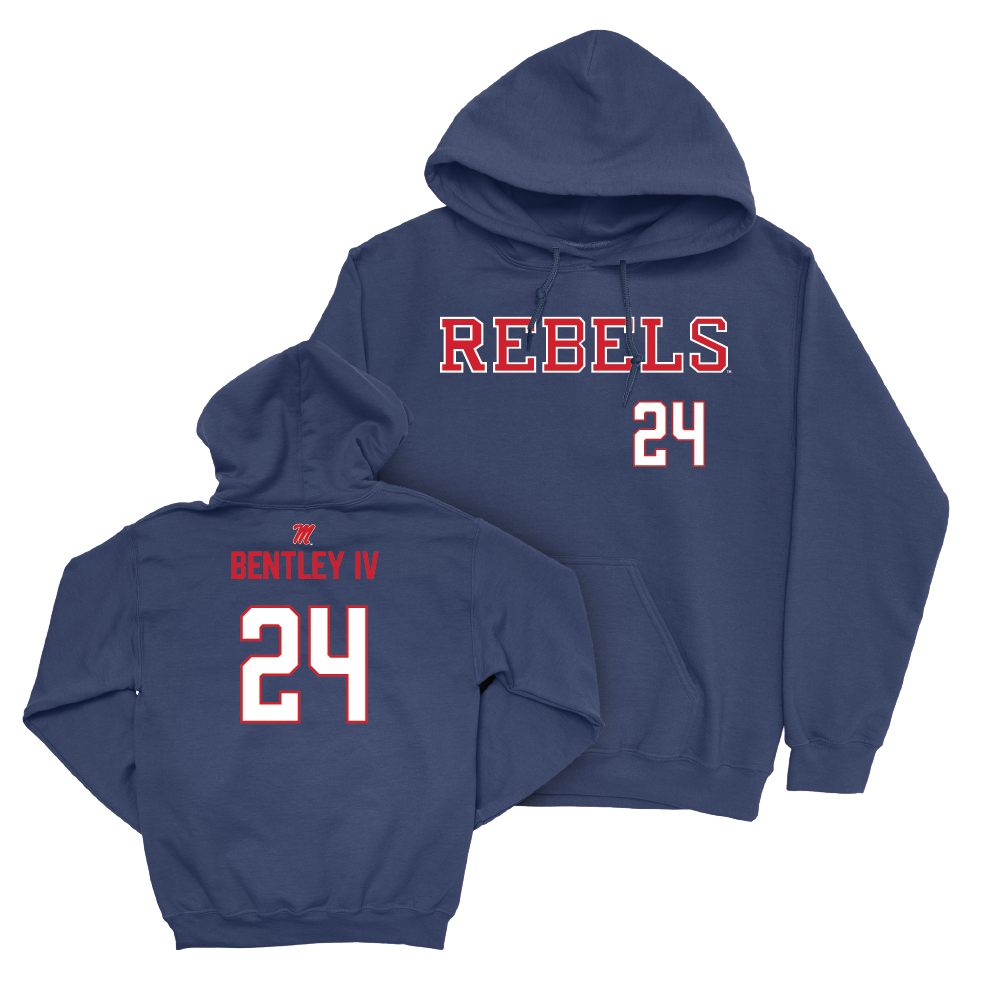 Ole Miss Football Navy Rebels Hoodie  - Ulysses Bentley IV