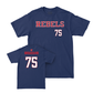 Ole Miss Football Navy Rebels Tee  - Kavion Broussard