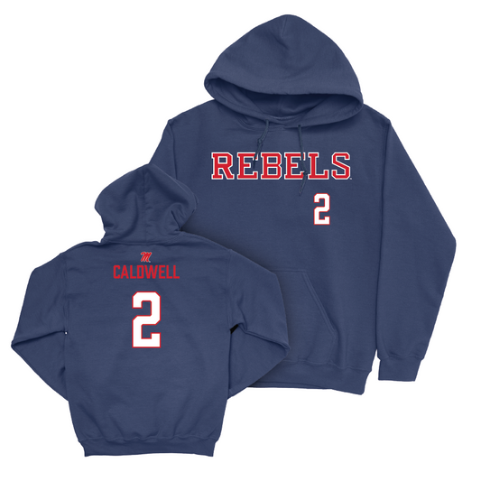 Ole Miss Men's Basketball Navy Rebels Hoodie  - TJ Caldwell