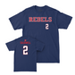 Ole Miss Men's Basketball Navy Rebels Tee  - TJ Caldwell