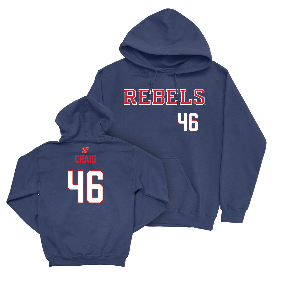 Ole Miss Football Navy Rebels Hoodie  - Harrison Craig