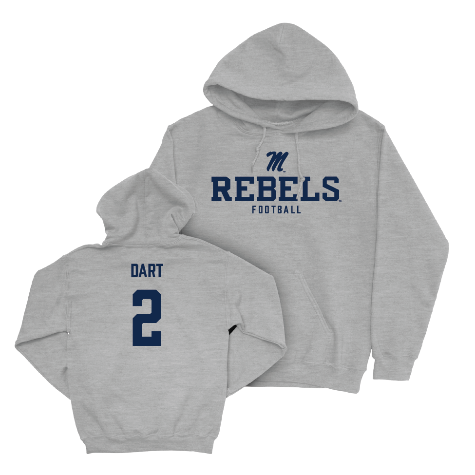 Ole Miss Football Sport Grey Classic Hoodie  - Jaxson Dart