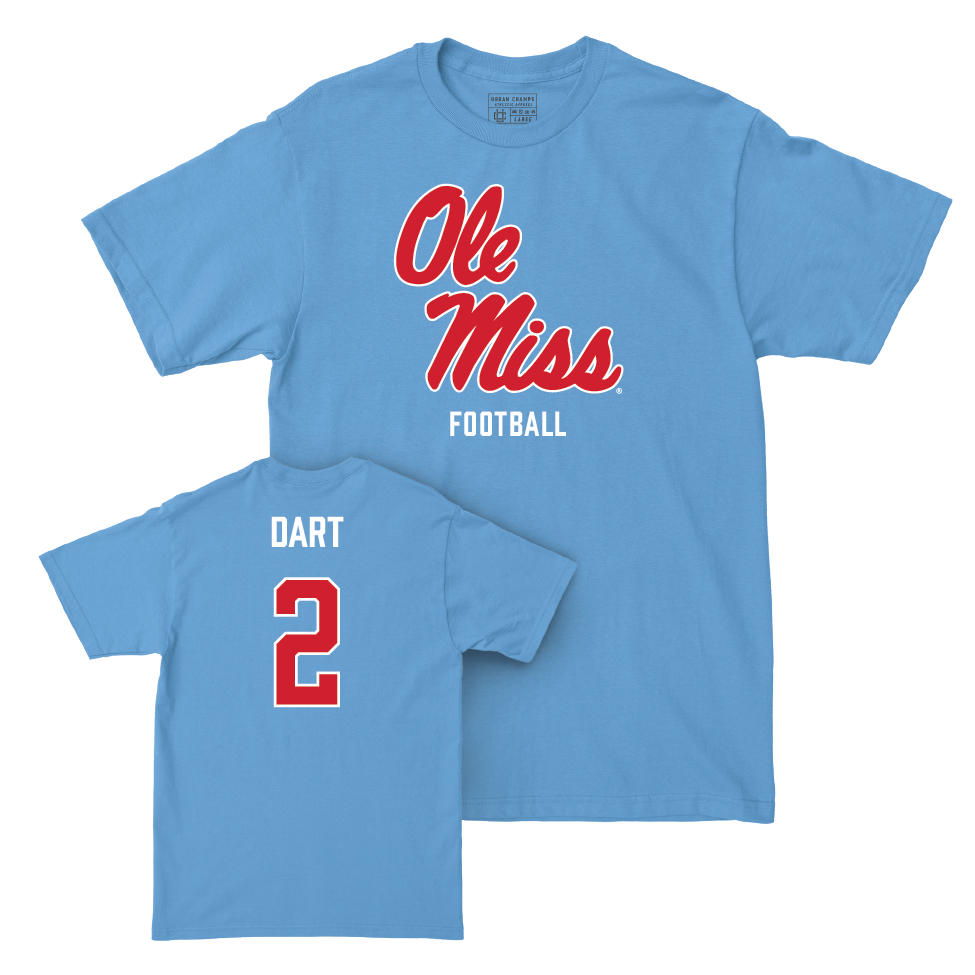 Ole Miss Football Powder Blue Sideline Tee  - Jaxson Dart