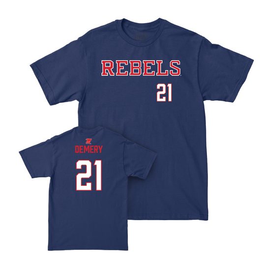 Ole Miss Football Navy Rebels Tee  - Daniel Demery