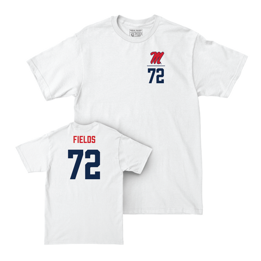 Ole Miss Football White Logo Comfort Colors Tee  - Ethan Fields