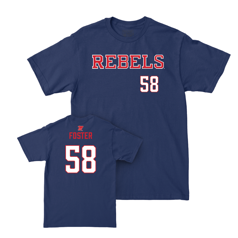 Ole Miss Football Navy Rebels Tee  - Jude Foster