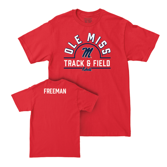 Ole Miss Women's Track & Field Red Arch Tee  - Emma Freeman