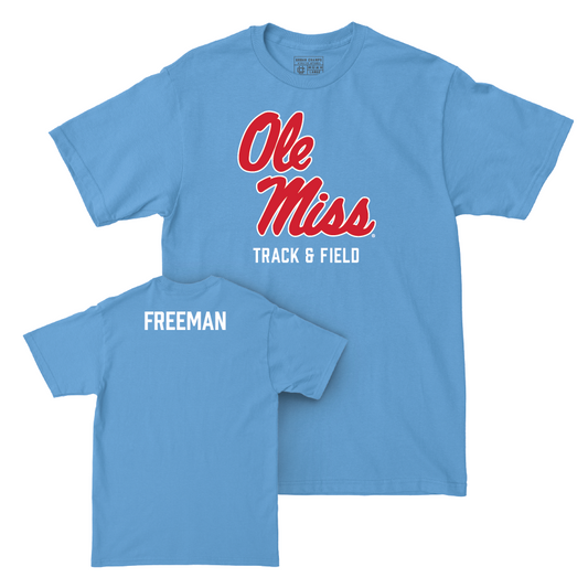 Ole Miss Women's Track & Field Powder Blue Sideline Tee  - Emma Freeman