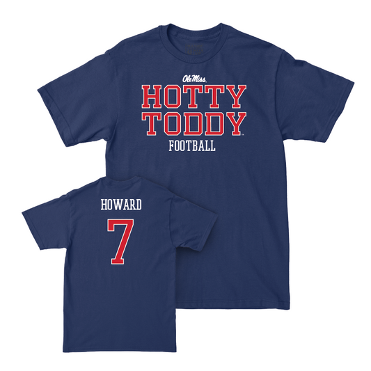 Ole Miss Football Navy Hotty Toddy Tee  - Walker Howard