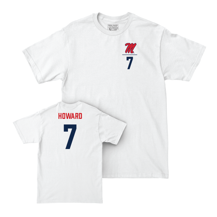 Ole Miss Football White Logo Comfort Colors Tee  - Walker Howard