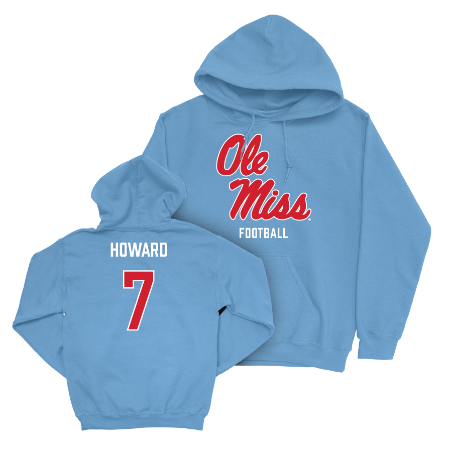 Ole Miss Football Powder Blue Sideline Hoodie  - Walker Howard