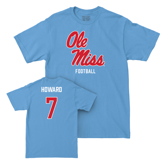 Ole Miss Football Powder Blue Sideline Tee  - Walker Howard