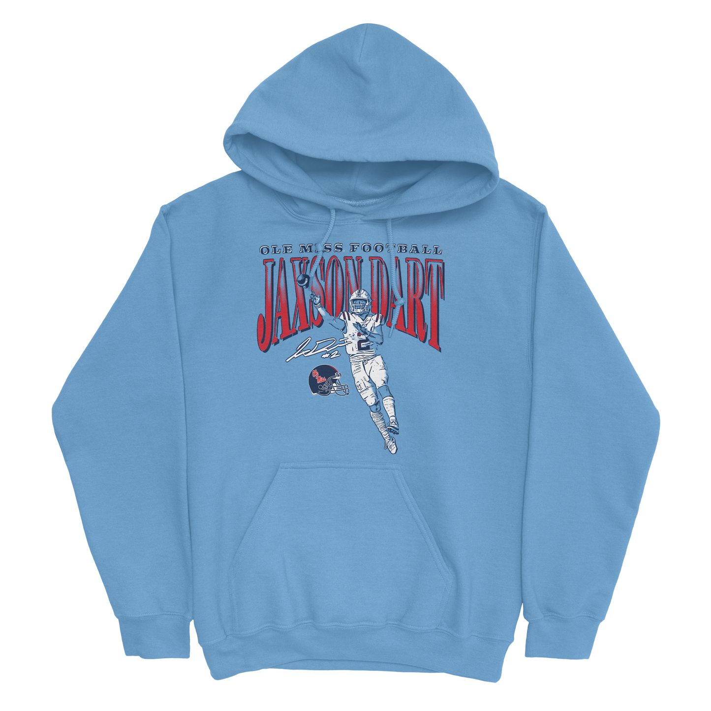 EXCLUSIVE RELEASE - Jaxson Dart Illustrated Light Blue Hoodie