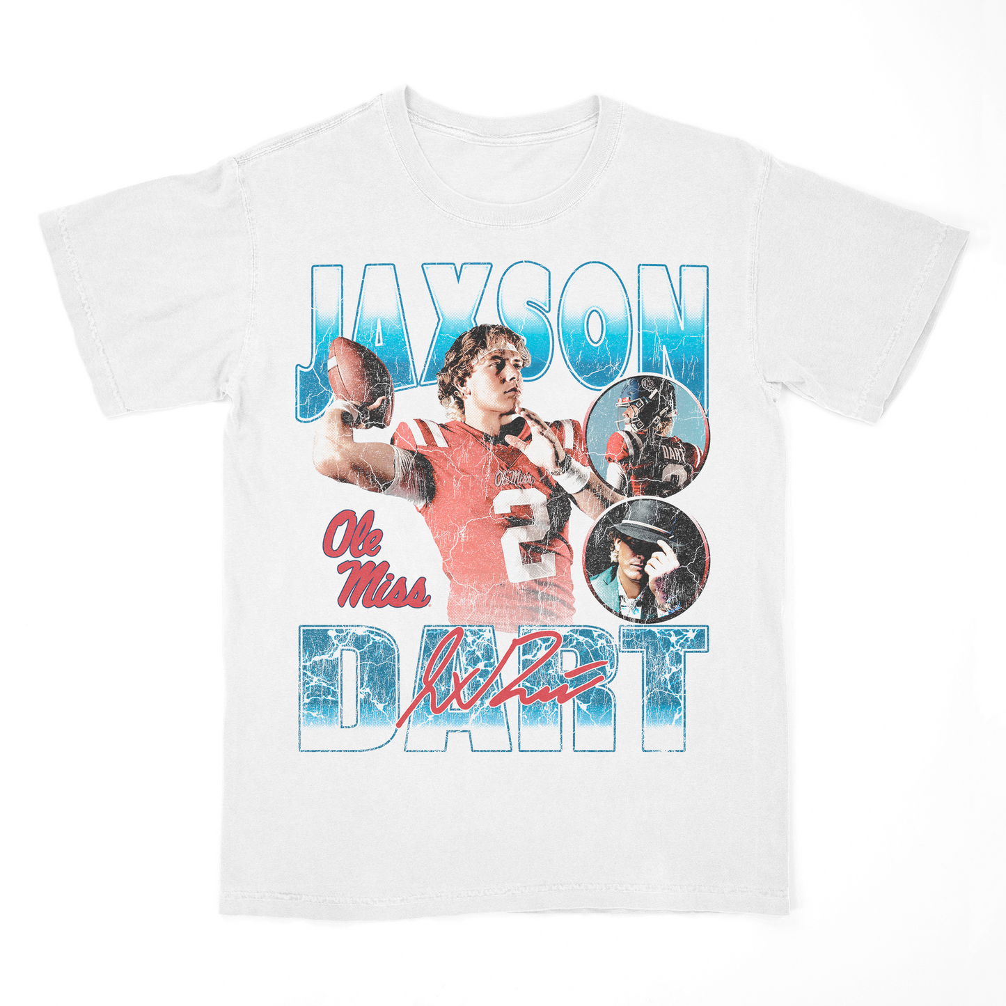 EXCLUSIVE RELEASE - Jaxson Dart 90s White Tee