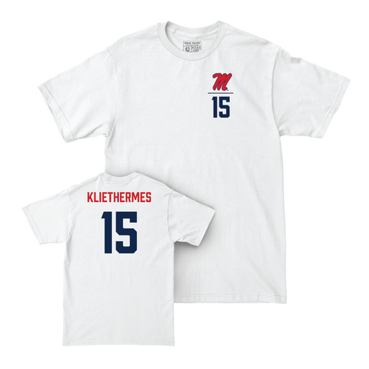 Ole Miss Softball White Logo Comfort Colors Tee  - Makenna Kliethermes