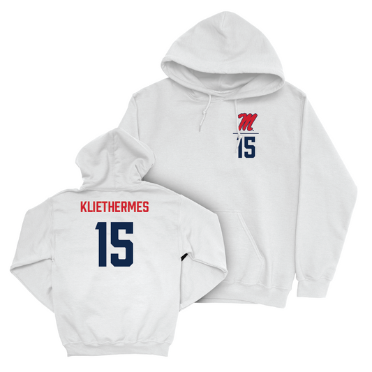 Ole Miss Softball White Logo Hoodie  - Makenna Kliethermes