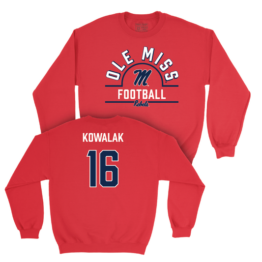 Ole Miss Football Red Arch Crew  - Justin Kowalak