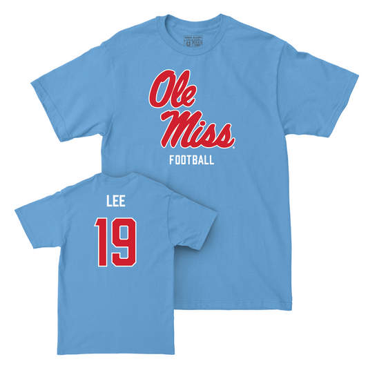 Ole Miss Football Powder Blue Sideline Tee  - Cayden Lee