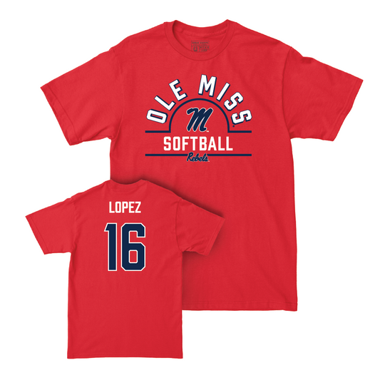 Ole Miss Softball Red Arch Tee  - Brianna Lopez