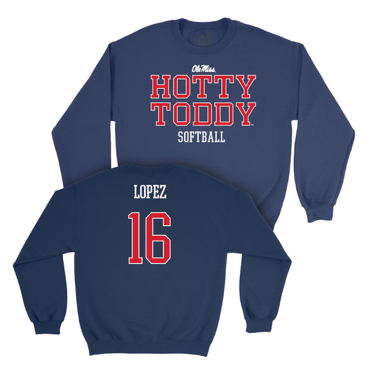 Ole Miss Softball Navy Hotty Toddy Crew  - Brianna Lopez