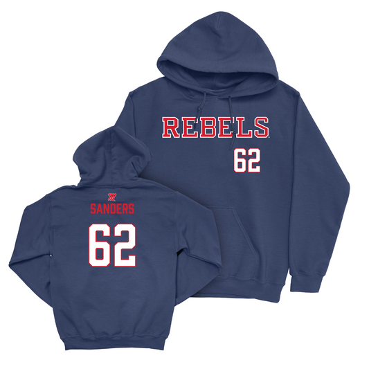 Ole Miss Football Navy Rebels Hoodie - Brycen Sanders Small