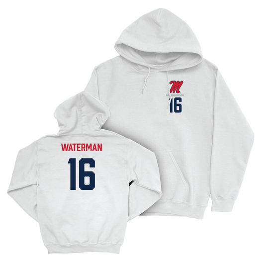 Ole Miss Football White Logo Hoodie - Braden Waterman Small