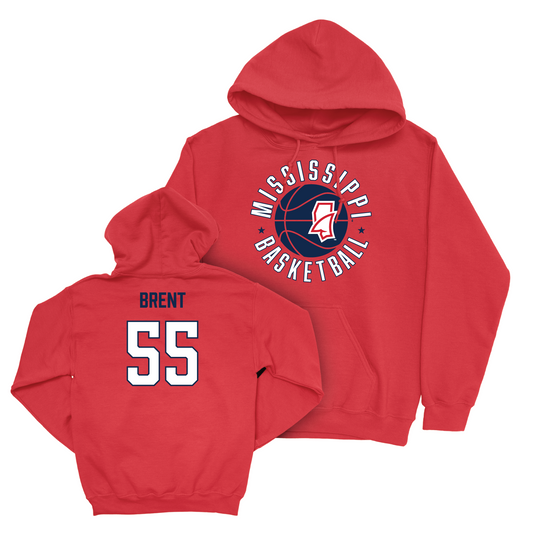 Ole Miss Men's Basketball Red Hardwood Hoodie - Cam Brent Small