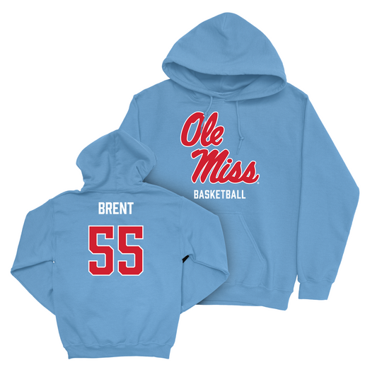 Ole Miss Men's Basketball Powder Blue Sideline Hoodie - Cam Brent Small