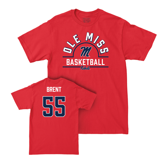 Ole Miss Men's Basketball Red Arch Tee - Cam Brent Small