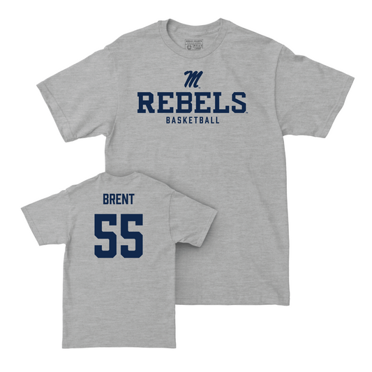 Ole Miss Men's Basketball Sport Grey Classic Tee - Cam Brent Small